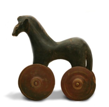 Pull ancient toy horse